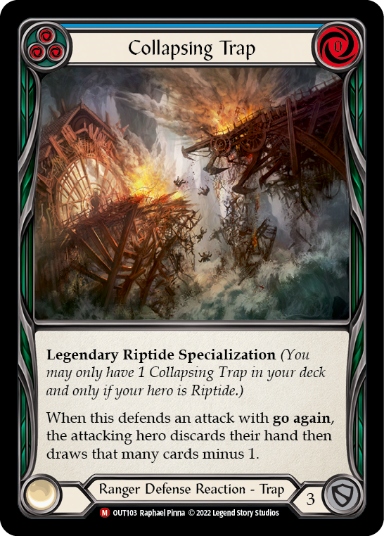 Flesh and Blood TCG | Collapsing Trap [OUT103] (Outsiders)  Rainbow Foil | The Nerd Merchant