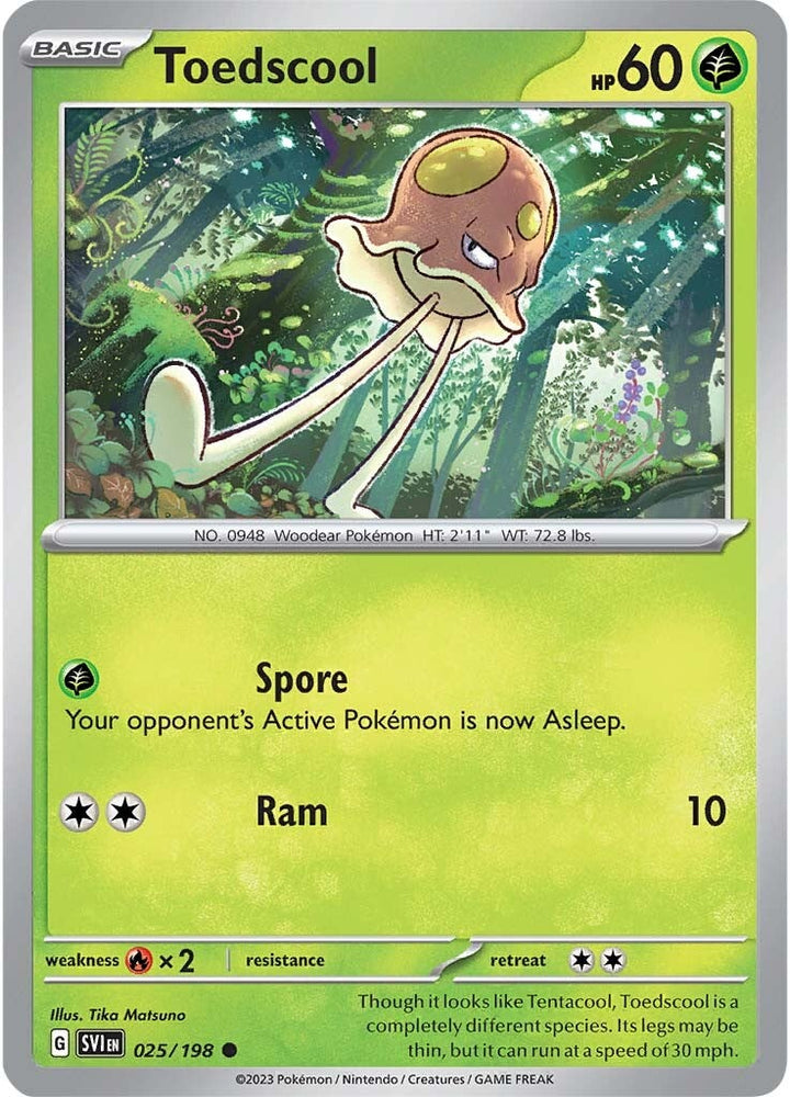 Pokemon | Toedscool (025/198) [Scarlet & Violet: Base Set] | The Nerd Merchant