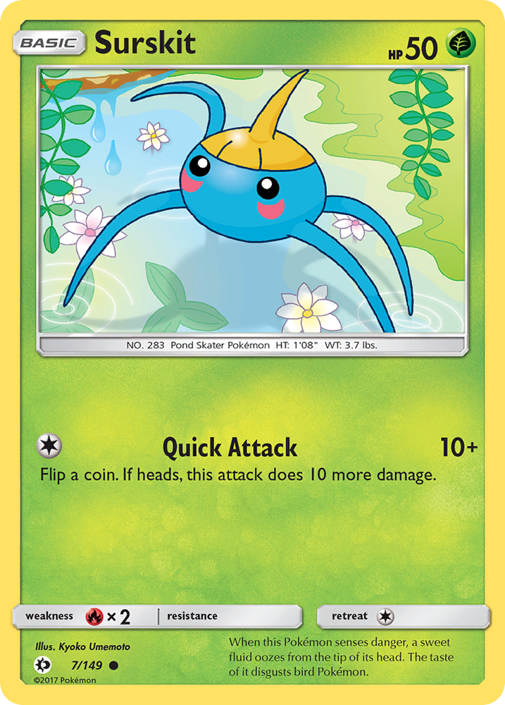 Pokemon | Surskit (7/149) [Sun & Moon: Base Set] | The Nerd Merchant