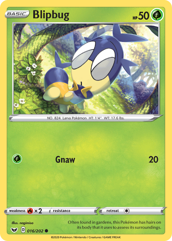 Pokemon | Blipbug (016/202) [Sword & Shield: Base Set] | The Nerd Merchant