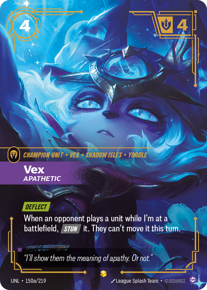 Vex - Apathetic (Alternate Art) (Foil) - Unleashed (150a/219)