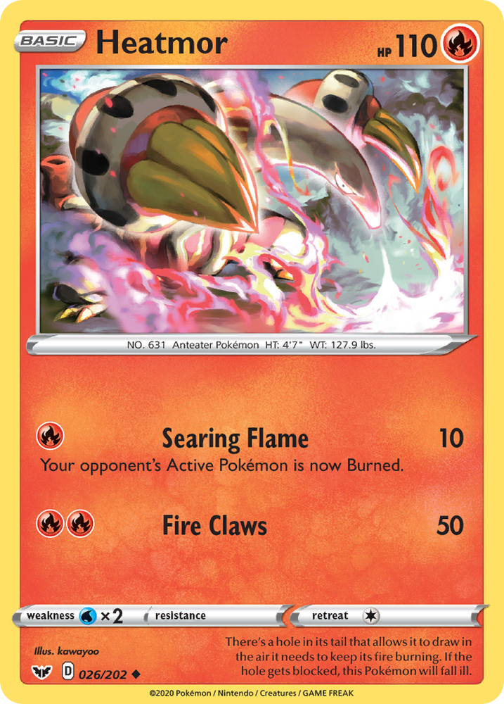 Pokemon | Heatmor (026/202) [Sword & Shield: Base Set] | The Nerd Merchant