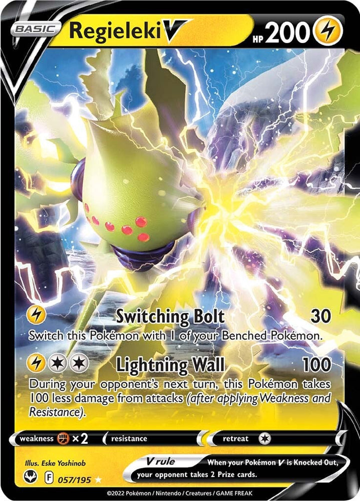 Pokemon | Regieleki V (057/195) [Sword & Shield: Silver Tempest] | The Nerd Merchant