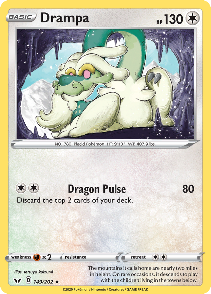 Pokemon | Drampa (149/202) [Sword & Shield: Base Set] | The Nerd Merchant