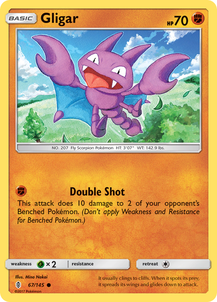 Pokemon | Gligar (67/145) [Sun & Moon: Guardians Rising] | The Nerd Merchant