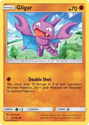 Pokemon | Gligar (67/145) [Sun & Moon: Guardians Rising] | The Nerd Merchant