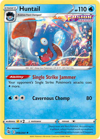 Pokemon | Huntail (066/264) [Sword & Shield: Fusion Strike] | The Nerd Merchant