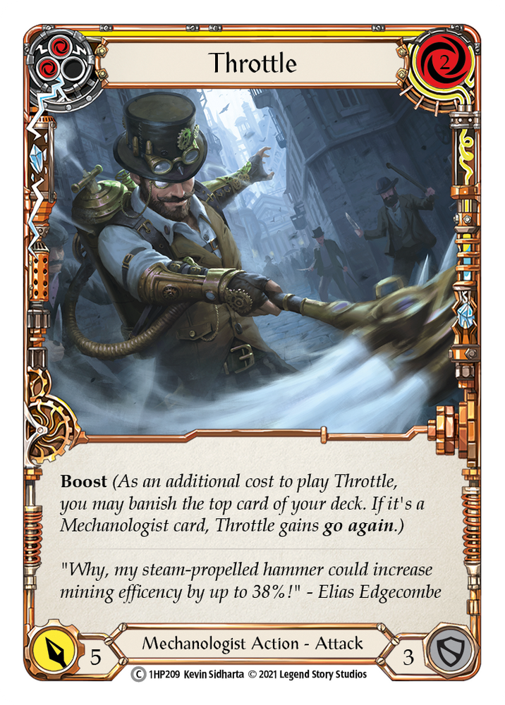 Flesh and Blood TCG | Throttle (Yellow) [1HP209] (History Pack 1) | The Nerd Merchant