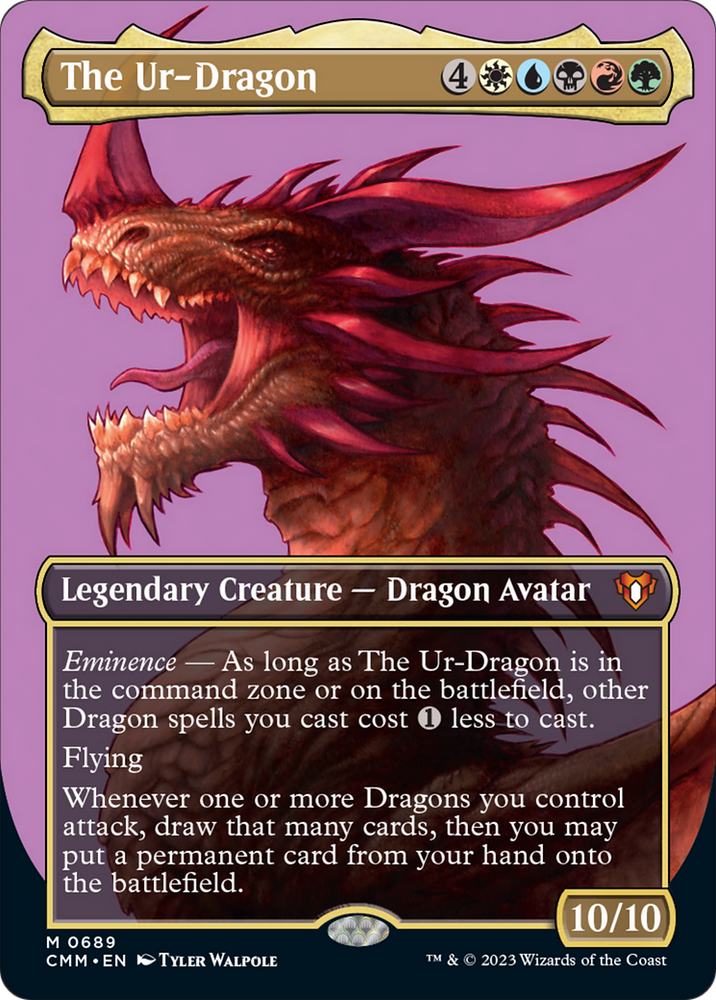 Magic | The Ur-Dragon (Borderless Profile) [Commander Masters] | The Nerd Merchant
