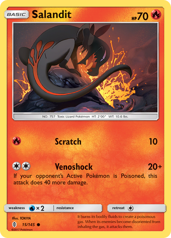 Pokemon | Salandit (15/145) [Sun & Moon: Guardians Rising] | The Nerd Merchant