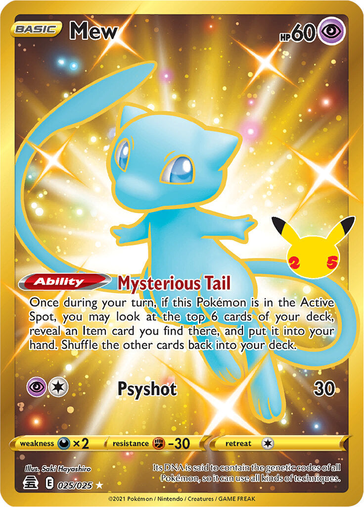 Pokemon | Mew (025/025) (Gold) [Celebrations: 25th Anniversary]
