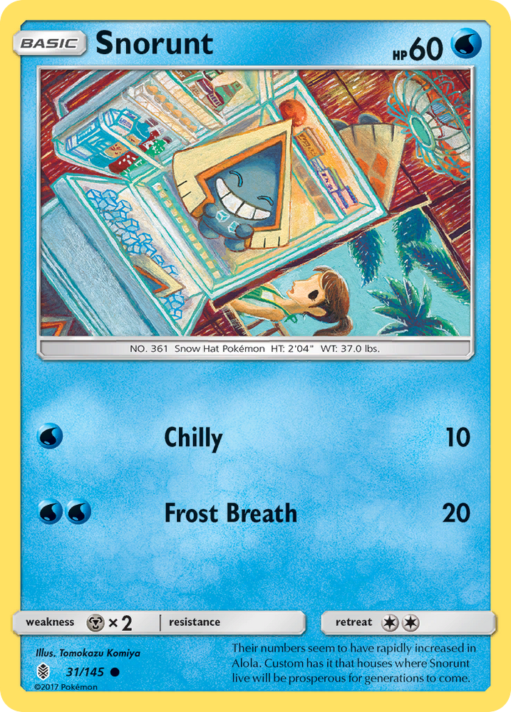 Pokemon | Snorunt (31/145) [Sun & Moon: Guardians Rising] | The Nerd Merchant