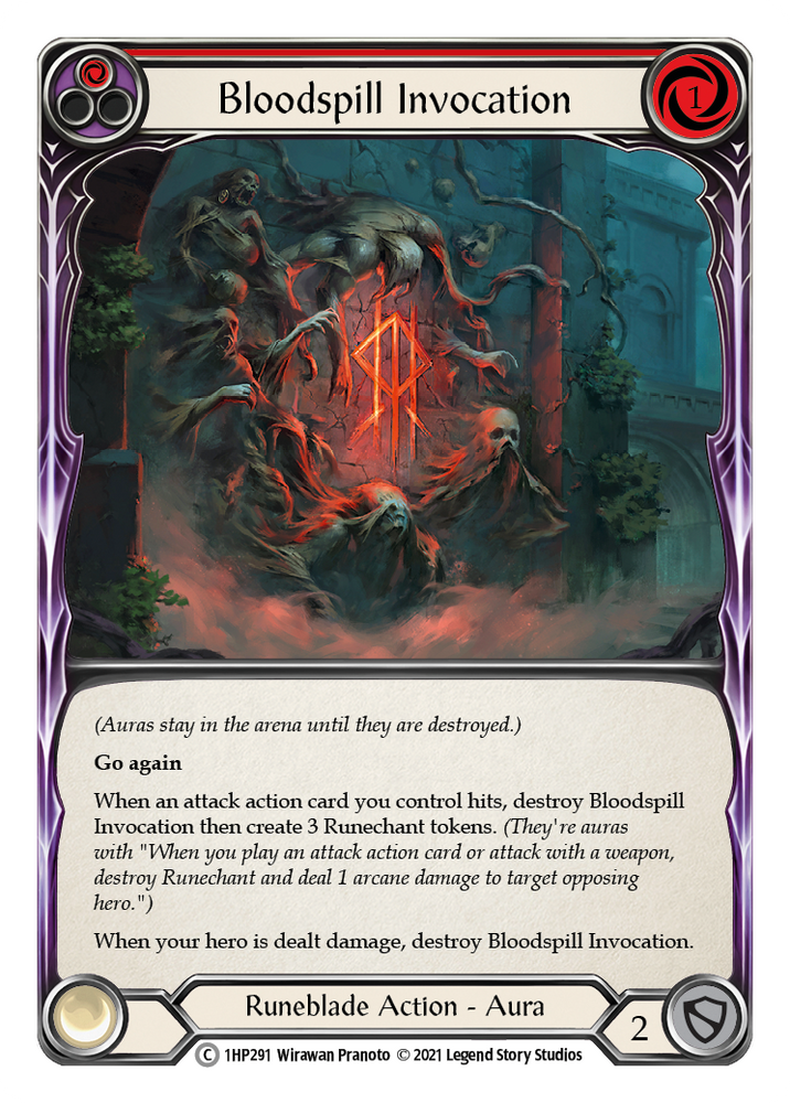 Flesh and Blood TCG | Bloodspill Invocation (Red) [1HP291] (History Pack 1) | The Nerd Merchant