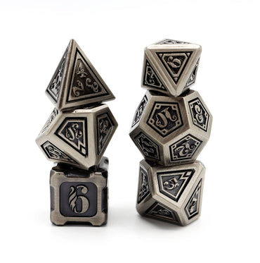 Foam Brain Games | Alchemist Metals: Iron - Metal RPG Dice Set | The Nerd Merchant