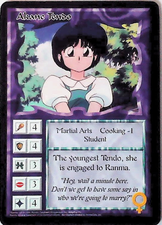 Ani-Mayhem CCG | Akane Tendo - Set Zero | The Nerd Merchant