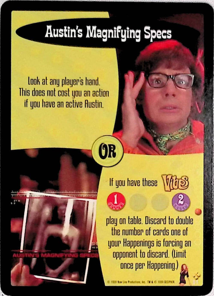 Austin Powers CCG | Austin's Magnifying Specs (51/140) | The Nerd Merchant