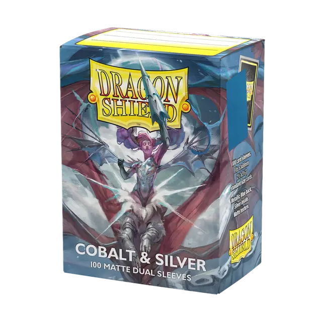 Dragon Shield 100-Count Box Dual Matte Cobalt & Silver