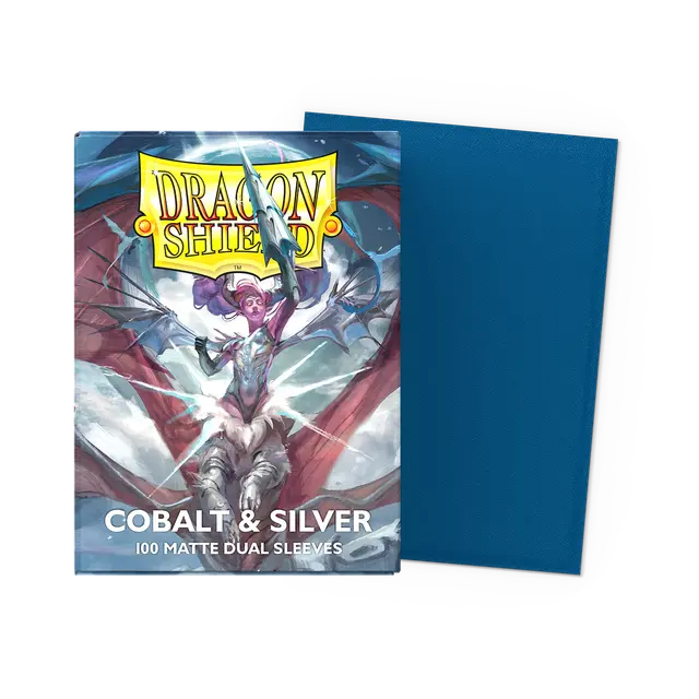 Dragon Shield 100-Count Box Dual Matte Cobalt & Silver