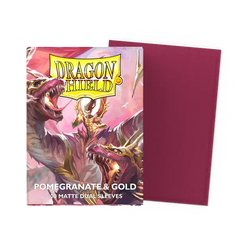 Dragon Shield 100-Count Box Dual Matte Pomegranate & Gold
