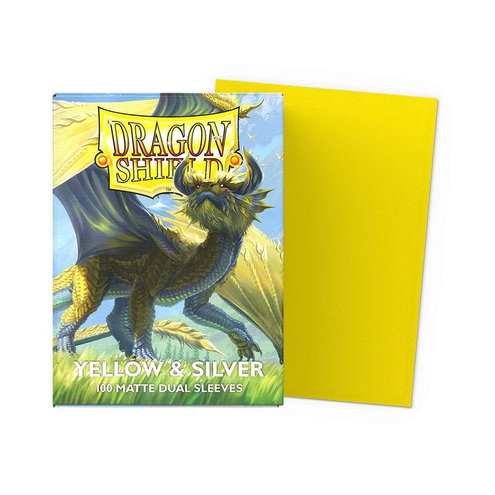 Dragon Shield 100-Count Box Dual Matte Yellow & Silver