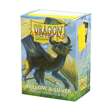 Dragon Shield 100-Count Box Dual Matte Yellow & Silver
