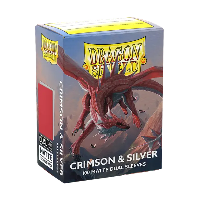 Dragon Shield 100-Count Box Dual Matte Crimson & Silver
