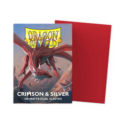 Dragon Shield 100-Count Box Dual Matte Crimson & Silver