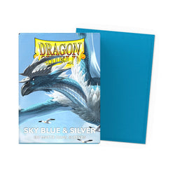 Dragon Shield 100-Count Box Dual Matte Sky Blue & Silver