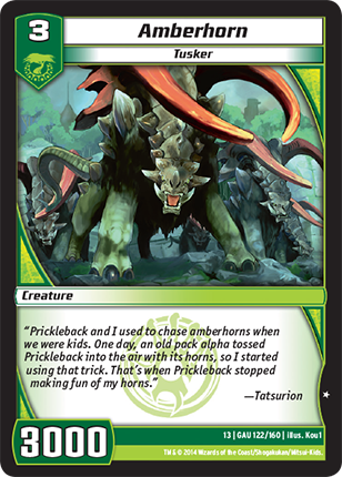 Kaijudo | Amberhorn - Level 3 (13GAU) | The Nerd Merchant