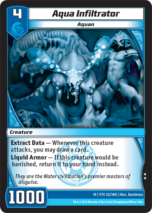Kaijudo | Aqua Infiltrator - Level 4 (15VTX) | The Nerd Merchant