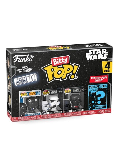 Funko | Bitty Pop - TIE Fighter Pilot, Stormtrooper, Darth Vader - Star Wars 4-Pack [NIP] | The Nerd Merchant