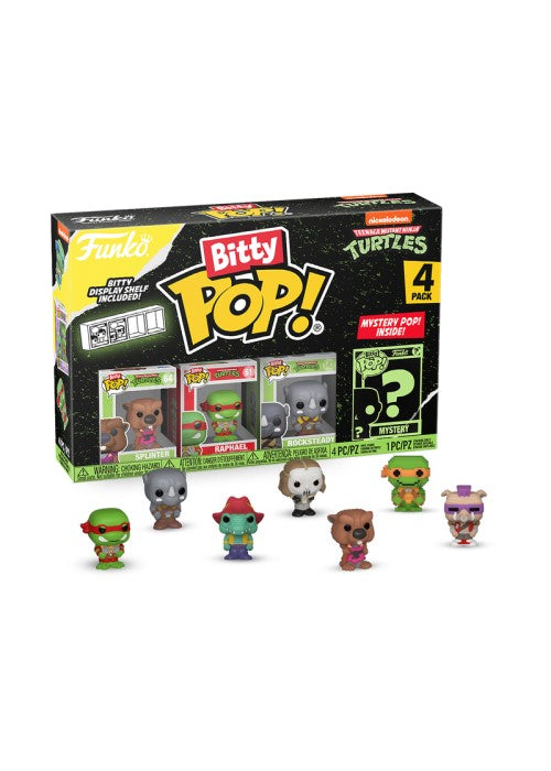 Funko | Bitty Pop - Splinter, Raphael, Rocksteady - TMNT 4-Pack [NIP] | The Nerd Merchant