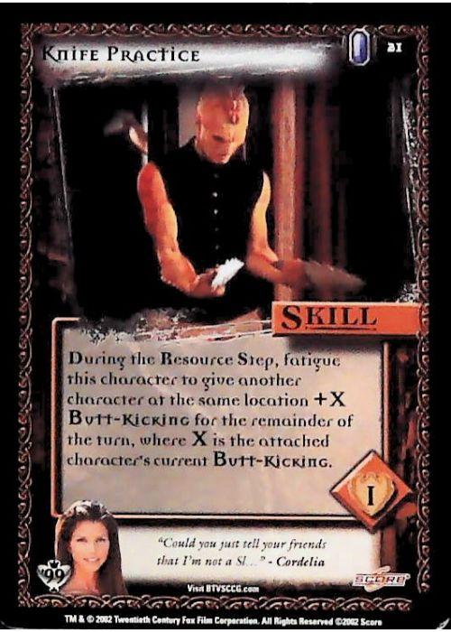 Buffy CCG | Knife Practice - Class of '99 Unl 21/258 | The Nerd Merchant