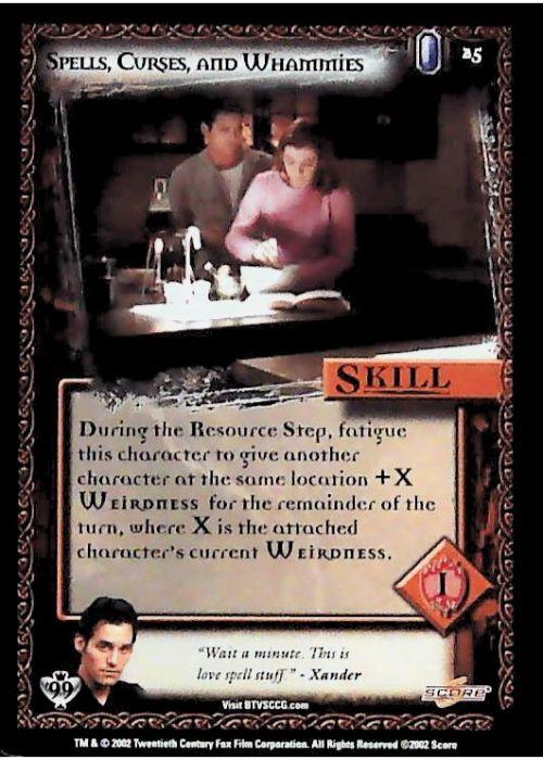 Buffy CCG | Spells, Curses, And Whammies - Class of '99 Unl 25/258 | The Nerd Merchant