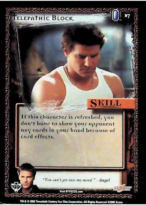 Buffy CCG | Telepathic Block - Class of '99 Unl 27/258 | The Nerd Merchant