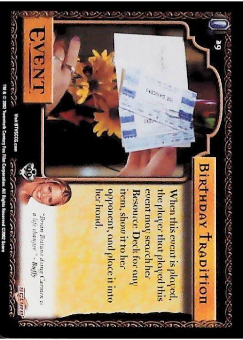 Buffy CCG | Birthday Tradition - Class of '99 Unl 29/258 | The Nerd Merchant