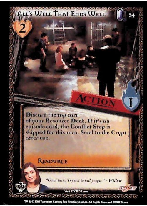 Buffy CCG | All's Well That Ends Well - Class of '99 Unl 34/258 | The Nerd Merchant