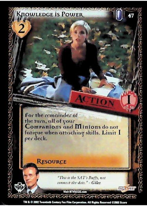 Buffy CCG | Knowledge is Power - Class of '99 Unl 47/258 | The Nerd Merchant