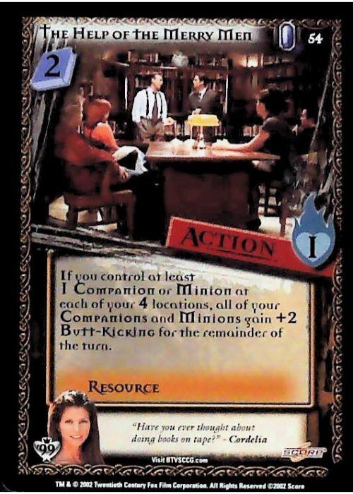 Buffy CCG | The Help of the Merry Men - Class of '99 Unl 54/258 | The Nerd Merchant