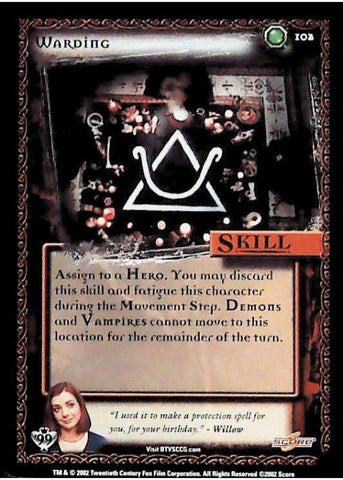 Buffy CCG | Warding - Class of '99 Unl 102/258 | The Nerd Merchant