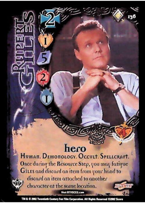 Buffy CCG | Rupert Giles - Class of '99 Unl 136/258 | The Nerd Merchant