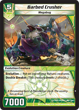 Kaijudo | Barbed Crusher - Level 5 (13GAU) | The Nerd Merchant
