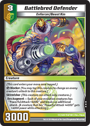 Kaijudo | Battlebred Defender - Level 3 (13GAU) | The Nerd Merchant