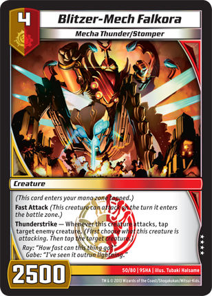 Kaijudo | Blitzer-Mech Falkora - Level 4 (09SHA) | The Nerd Merchant