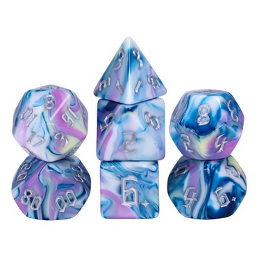 Foam Brain Games | Blooming Violets RPG Dice Set | The Nerd Merchant