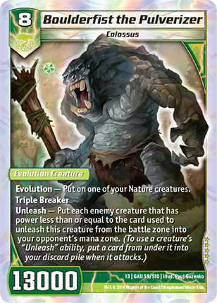 Kaijudo | Boulderfist the Pulverizer - Level 8 (13GAU) | The Nerd Merchant