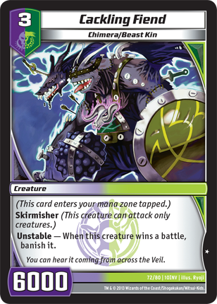 Kaijudo | Cackling Fiend - Level 3 (10INV) | The Nerd Merchant