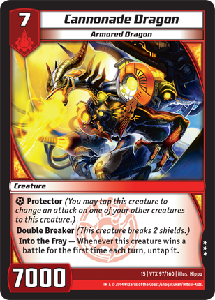 Kaijudo | Cannonade Dragon - Level 7 (15VTX) | The Nerd Merchant