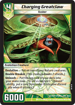 Kaijudo | Charging Greatclaw - Level 4 (13GAU) | The Nerd Merchant