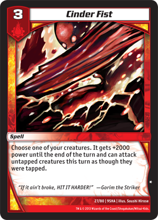 Kaijudo | Cinder Fist - Level 3 (09SHA) | The Nerd Merchant